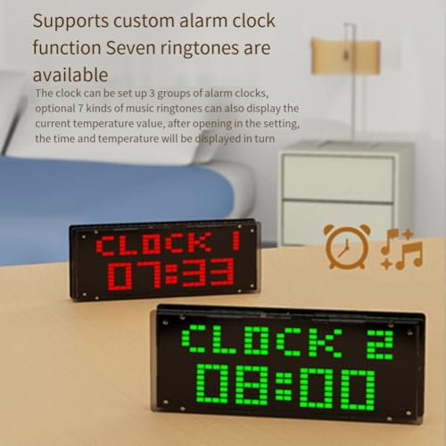 Spectre musical stéréo 32 bits et vumètre haute précision avec horloge LED - 5