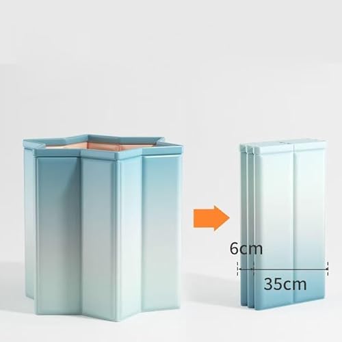 YYW Faltbare Badewanne für Erwachsene, große faltbare kalte Tauchwanne zur Erholung, zusammenklappbarer Eis-Tauchwanne, geeignet für Zuhause, im Freien, Fitnessstudios (Farbverlauf, blaues Isolierset