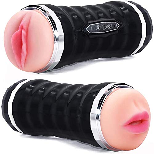 Male Masturbator Cup,Electric Vibrating Pocket Pussy Stroker with Voice, Powerful Vibration Masturbation with Realistic Tight Vagina,Oral Sex Toys for Man