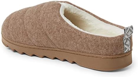 Dearfoams Women's Nadine Wool Blend Clog Slipper, Chestnut, Small | Image 4