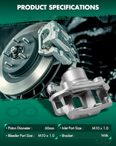 Image of SCITOO 19B956A Front Left Disc Brake Caliper w /Bracket Fit For Nissan For 720 1983-1986,For Nissan For D21 1986-1994,For Nissan For Multi 1986-1988,For Nissan For Pickup 1986-2004, Single Piston