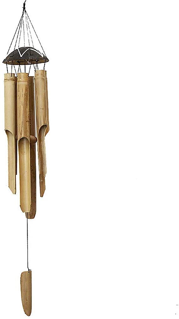 Carillon éolien en bois mélodie nature pour décoration de jardin extérieur