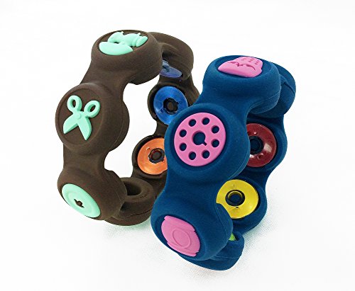 BOBBINWEAR Bobbin Holder, Thread Bobbin Bangle, Organizer and for Transportation. (Blue)