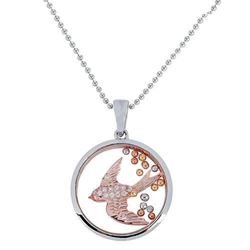 Collier La Rondine argent rhodié et oxydes de zirconium, le cadeau idéal pour elle