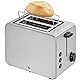 WMF Stelio Toaster 2 Scheiben Edelstahl, Doppelschlitz mit Brötchenaufsatz, Bagel-Funktion, 7 Bräunungsstufen, 900 W, Toaster edelstahl matt silber