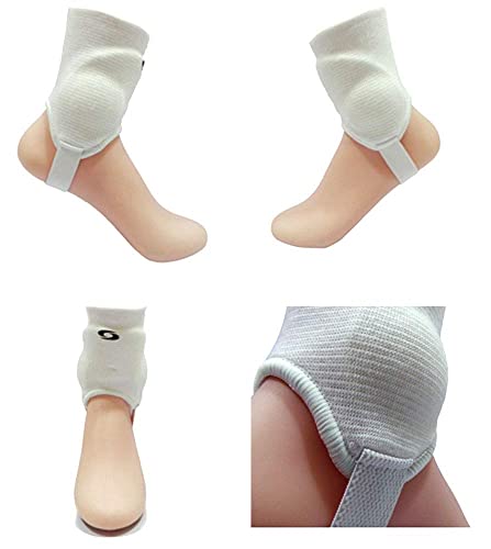 DEAD SKIN Ankle Guards 1 Pair Shield Protector Dual Sided Pads for Soccer, Football, Volleyball (Adult, White) - Thumbnail 2