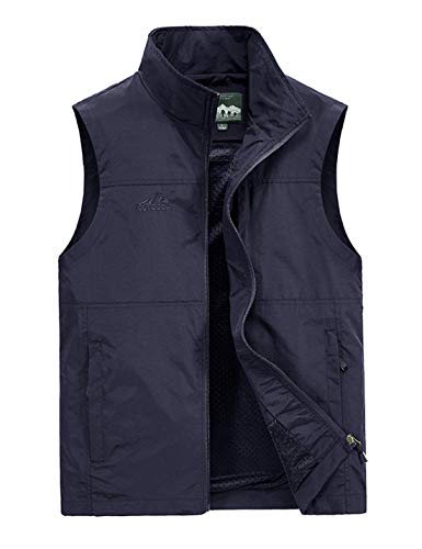 Image of Gihuo Men's Fishing Vest Utility Vest Casual Outdoor Quick Dry Safari Travel Golf Vest Work Vest