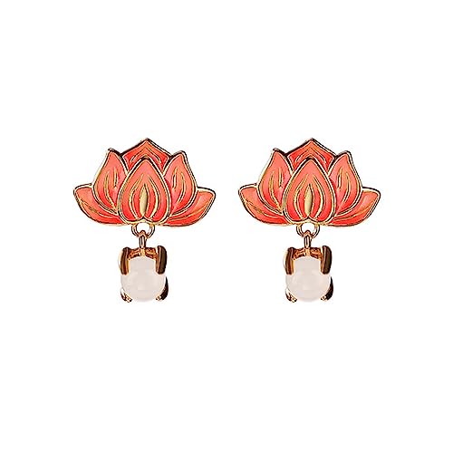 Boucles d'oreilles rose en argent et jade blanc, le cadeau idéal pour elle
