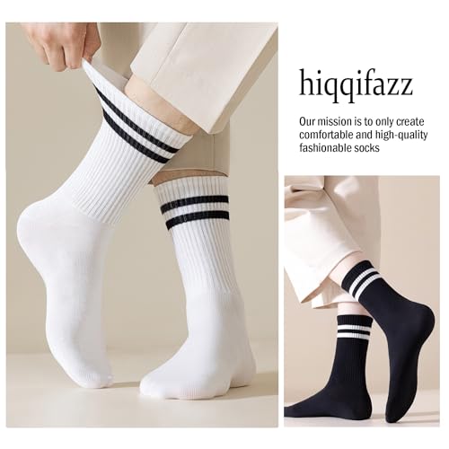women's men's selected Athletic round neck socks cotton stripe socks 5/10 pairs2
