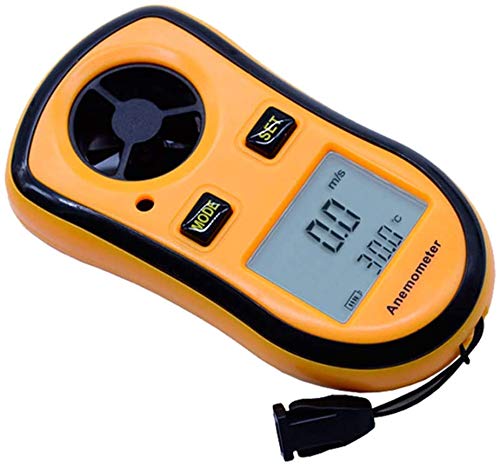 BIKEULTIMATE Anemometer Pocket Anemometer Digital Anemometer Wind Speed Wind Temperature Count Display Anemometer 0-30m / s