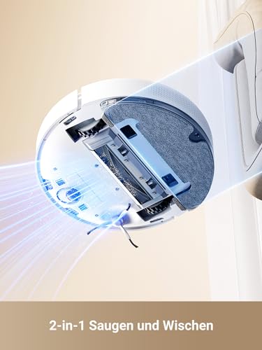 dreame D10 Plus Gen 2 Saugroboter mit Wischfunktion, Automatischer Staubentleerung, Speichert bis zu 90 Tage Staub, LiDAR-Navigation, 6000 Pa Saugkraft für Teppiche und Tierhaare, 285-Minuten-Akku – Bild 6