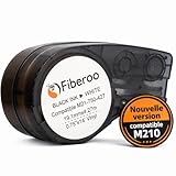 Recharge compatible M21-750-427 pour M210, BMP21 PLUS & BMP21 LAB ne convient pas pour M211 Ruban étiquette adhésive vinyl imprimable écriture noire sur blanc fibre optique, cables et réseau : 1 pce