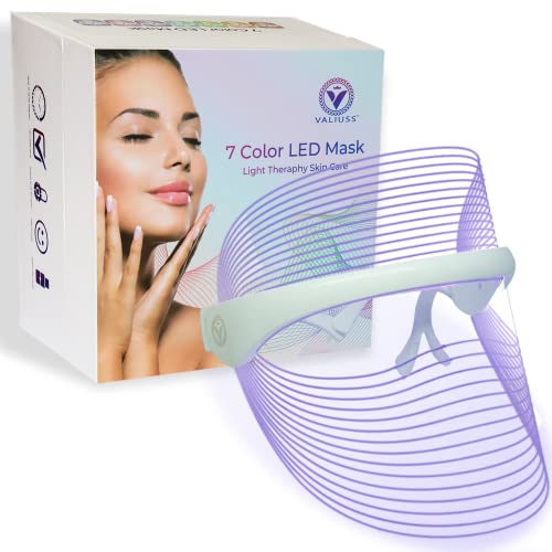 LED Face Mask Light Therapy - Lightweight and Comfortable 7 Colors LED Mask Therapy Facial for Skin Care - FDA Registered Cosmetic Solution to Rejuvenate and Restore Radiance to Your Face