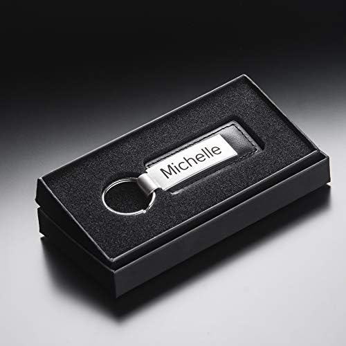 Personalized Keychains | Engraved Metal or Leather Keychain | Custom Key Chain for Car Keys | Father's Day Gift