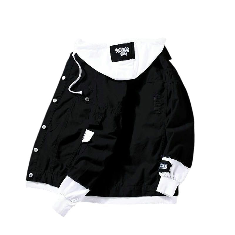 Veste en denim homme patchwork style coréen décontractée et polyvalente automne - 3