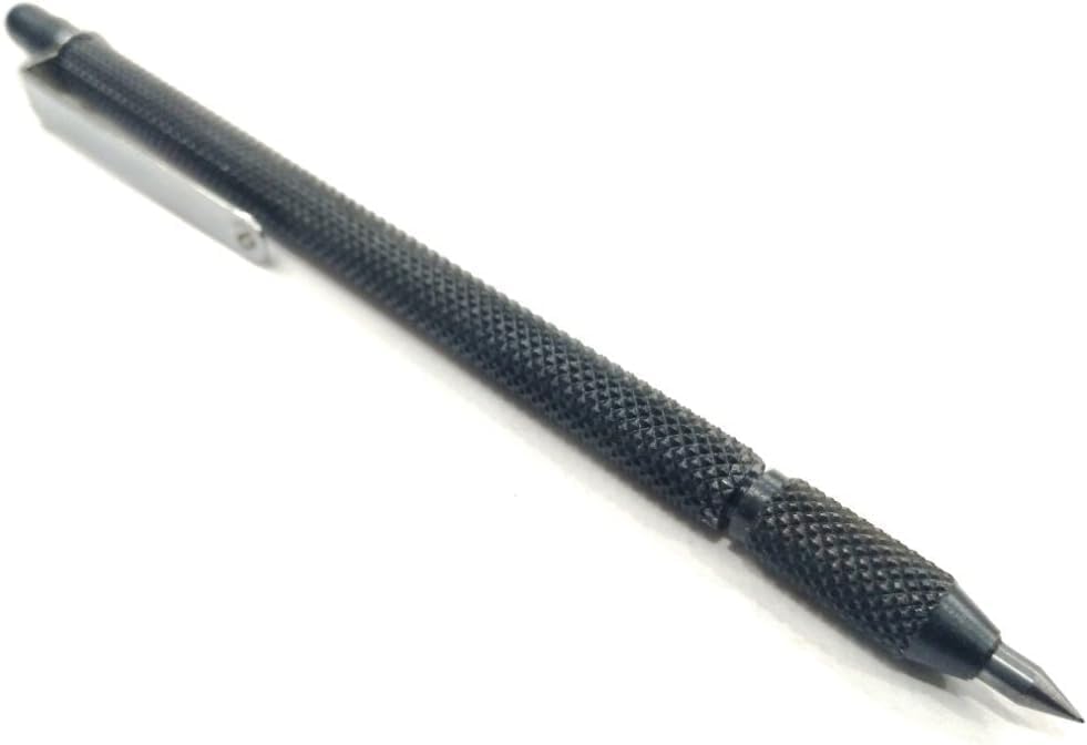 Image of Carbide Pen Point Tipped Scribing Pen Tool Scriber Craft Tool-Knurled Body
