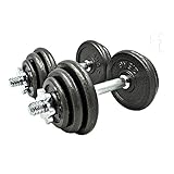 KKDWJ 20Kg Fitness Set di manubri, Regolabile Peso di Ferro Puro manubri casa Attrezzature per Il...