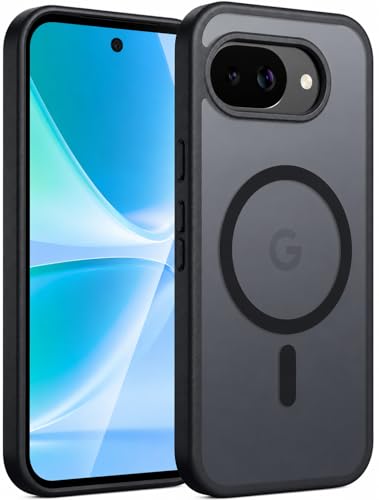 Image of Case Cover for Google Pixel 10a | Compatible with Magnet Wireless Charging | Designed with Magnetic Lock Shockproof Phone Smooth Edge Smoke Matte Black Back Case Cover (Google Pixel 10A)