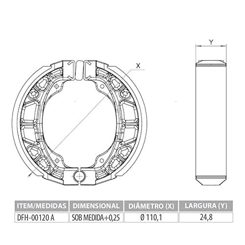 Patim Lona Freio Dia-frag Dafra Super 100 Smart 125 2009-14