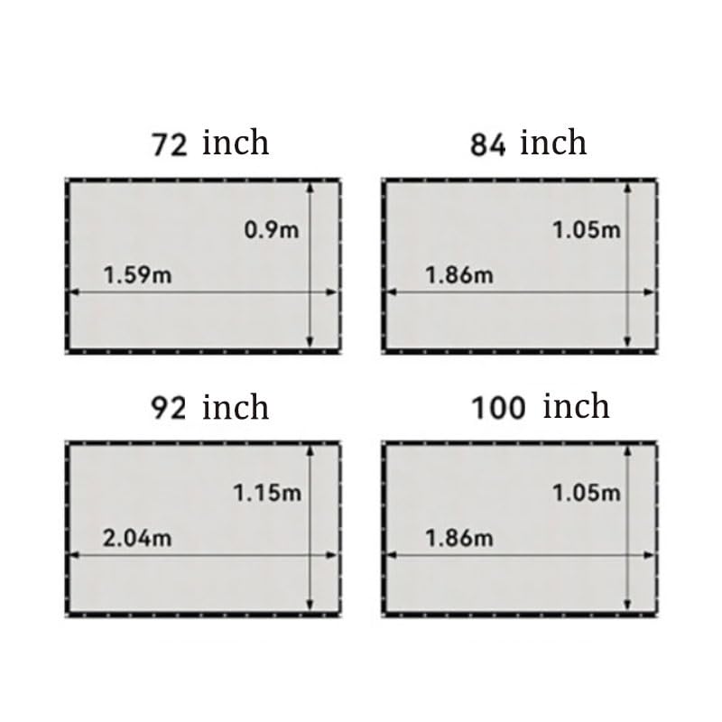 Schermo cinematografico di proiezione pieghevole portatile for la sala riunioni dell'ufficio home theater e all'aperto(100 inch)