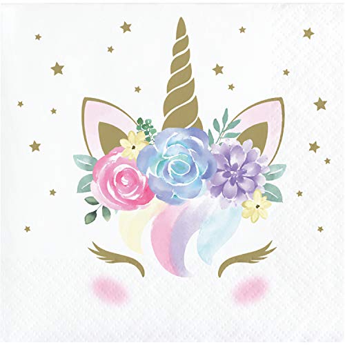 Unicorn Baby Shower Beverage Napkins, 48 ct