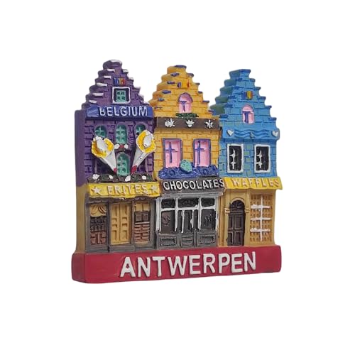 Imán Decorativo Souvenir Refrigerador Antwerpen Belgium miniatura 6