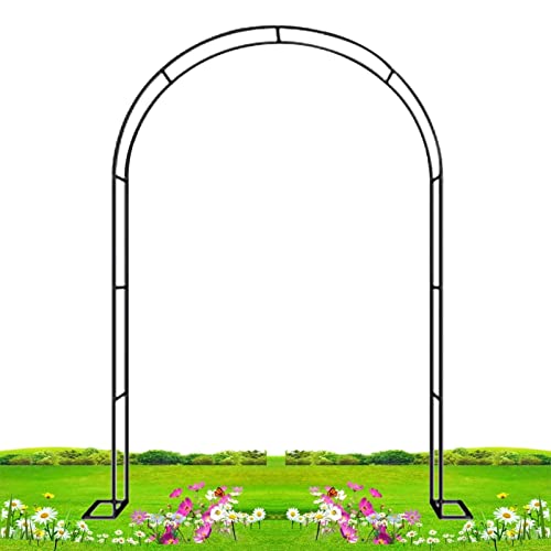 Arco de rosas, cenador de arco de jardín, ayudas for plantas trepadoras de metal, for decoración de enredaderas florales, arco de boda con globos, negro/blanco/verde oscuro, enrejado de arco resistent