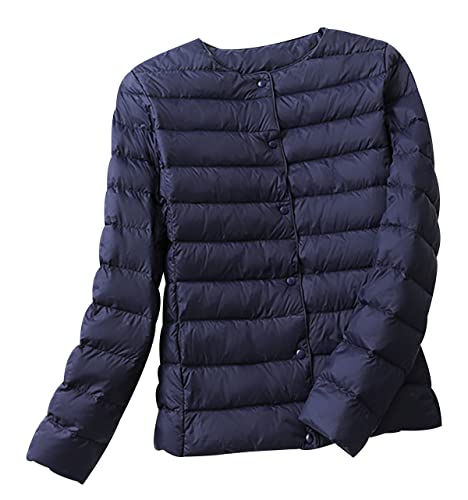 Doudoune Legere Femme Doudoune Légère Femme Fine Hiver Packable Puffer Jacket Veste Matelassée Blouson Matelassé Femme Grande Taille Parka Doudoune Duvet Plume Ultralight Femme Imperméable Marine M Cover