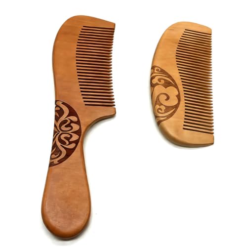 Set 2 Peines de Madera Natural Anti-Estática miniatura 2