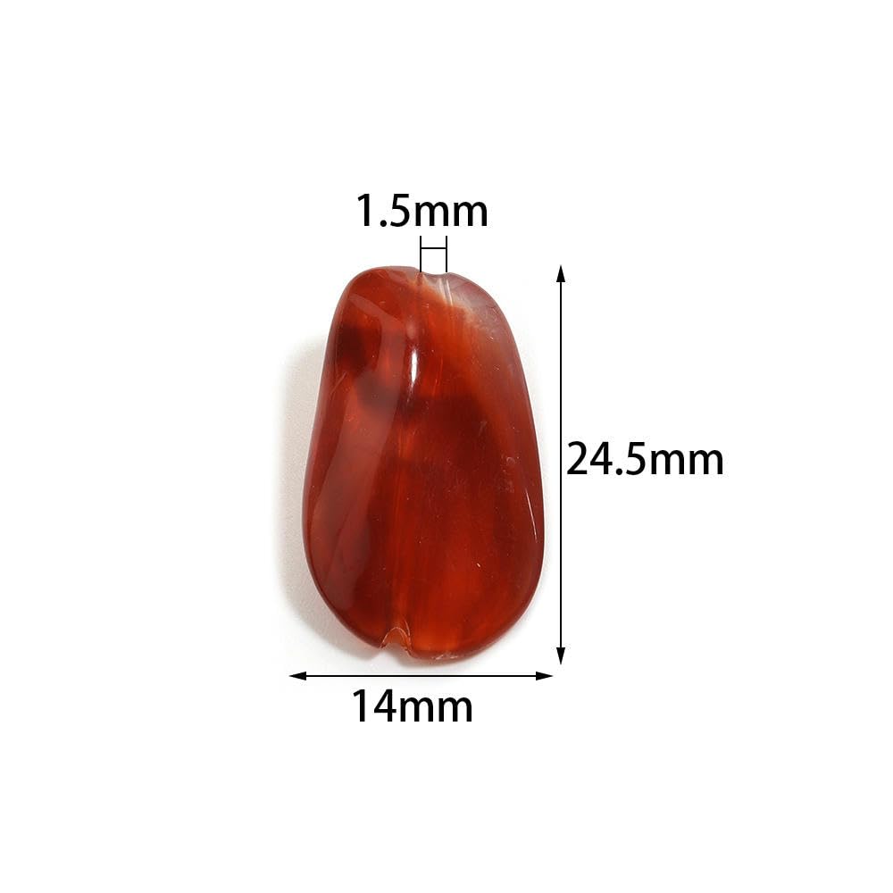 150 szt., 24,5 x 14 mm, koraliki akrylowe, nieregularne koraliki akrylowe, do tworzenia bransoletek, kolczyków, odzieży, toreb i akcesoriów