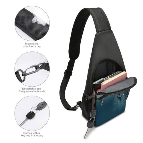 Mochila deportiva de hombro cruzado casual para senderismo miniatura 4