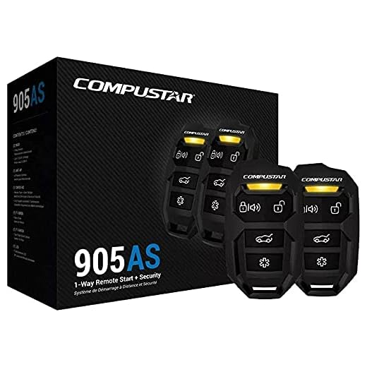 Com Compustar CS905-AS 1500ft Range 4 Button 1 Way Alarm & Remote Start System