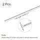 sourcing map 2 Stück Rundstangen aus 304 Edelstahl 1.6mm Durchm. 300mm Länge für Verschiedene Wellen Bastelarbeiten Modellautos Flugzeuge Schiff