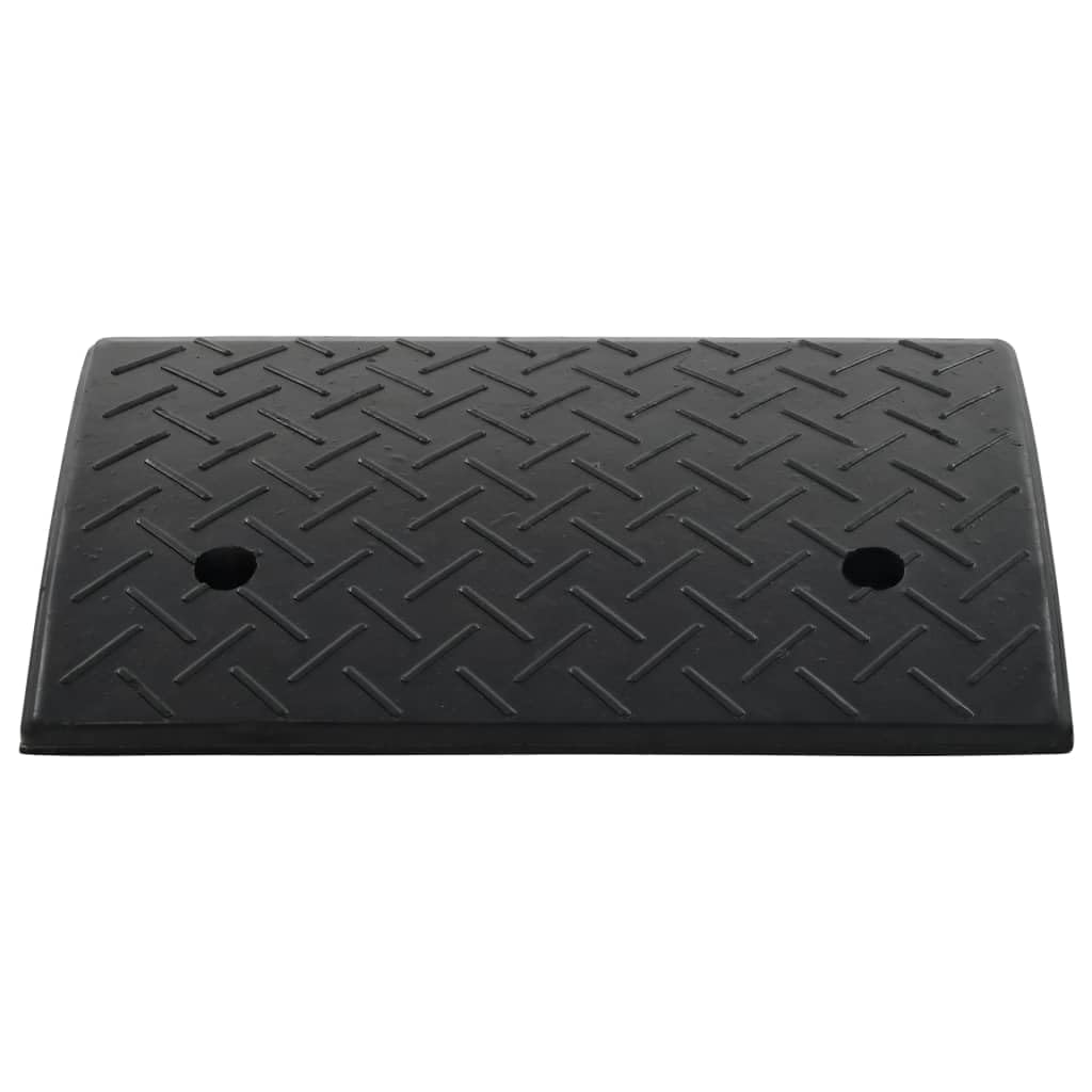 Rampa para bordillos, 50 x 32,5 x 14 cm, de goma, juego de 2 unidades, rampa de acceso para coche, silla de ruedas, carrito, antideslizante, soporta hasta 25 toneladas