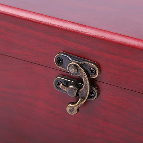 12 PCS XIAOBUU Horn Clasp Hook Vintage Buckle Hook Latch Hook Hasp with Screws for Wood Jewelry Box Decoration