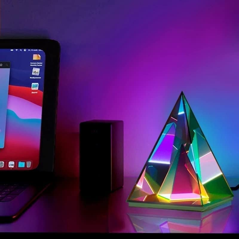 Veilleuse creative triangle en acrylique, le cadeau décoratif idéal pour la maison - 3