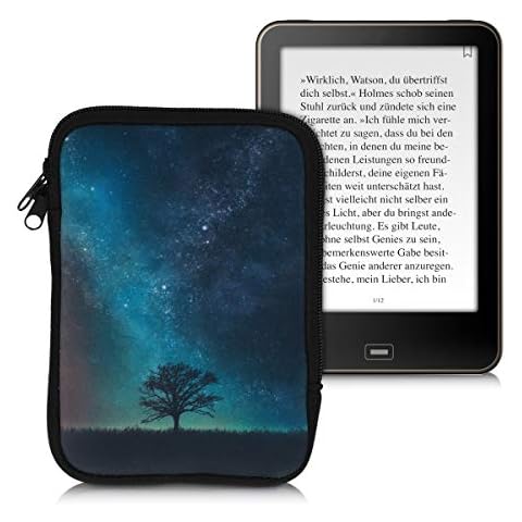 kwmobile Neoprene e-Reader Pouch with Zipper Cover