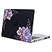 MOSISO Coque Compatible avec MacBook Pro 13 Pouces A1278 CD-ROM Version 2012/2011/2010/2009/2008, Ultra Slim Plastique Coque Rigide Compatible avec MacBook Pro 13, Pêche sur Base Noire Transparente