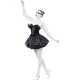 Smiffys Halloween! Karnevalskostüm Gothic-Schwan, Schwarz, mit Kleid, Größe: 40-42