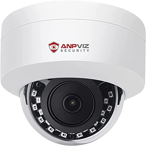Anpviz 5MP PoE IP Dome Camera with Microphone, Audio, IP Security Camera Outdoor, Night Vision 98ft, Weatherproof IP66, Indoor Wide Angle 2.8mm #IPC-D250W-S