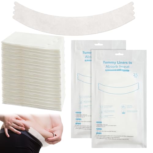 Image of Neer Tummy Liners for Sweat, White Thin Cotton Belly Pads