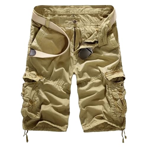 Short cargo pour homme longueur genou bermuda militaire kaki 54 FR