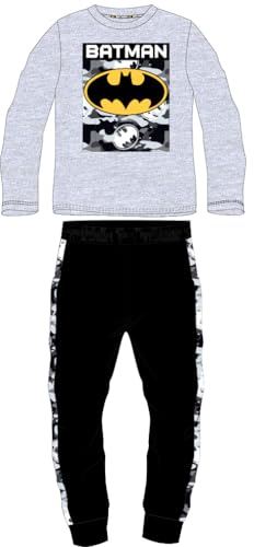 eplusm Batman Jungen Pyjama Set 134–164 | Kinder Schlafanzug | 100% Baumwoll PJs| Langarmshirt + Hose| – Superhelden Nachtwäsche (DE/NL/SE/PL,...