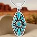 Turquoise Necklace 925 Sterling Silver Pendant & 18