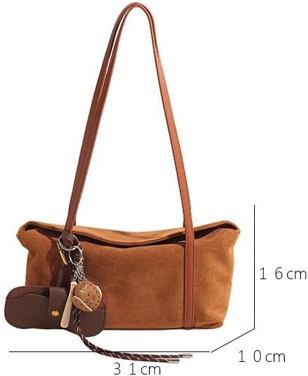Fashion Genuine Suede Leather Hobo Bag Slouchy Shoulder Tote for Women Travel Work Winter Fall Gift Box - Image 7