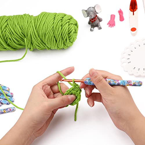 Newmind Conjunto de 8 agulhas de crochê para costura ergonômica, para mulheres, meninas, ferramentas