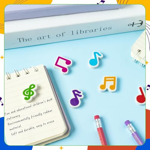 Mini gommes en caoutchouc musique lot vrac pour cadeau anniversaire enfant et école