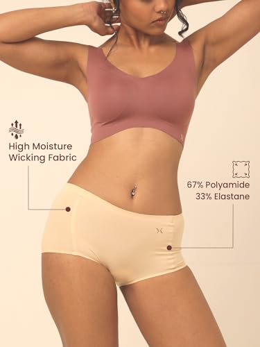 Image of Krvvy Airsoft Boyshorts | Women's High Coverage Mid-Rise Underwear with Four-Way Stretch | All Day Breathability | Lightweight & Seamless