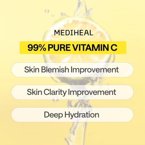 Image of MEDIHEAL Vitamin C Essential Mask (10 Sheets) Brightening Korean Sheet Mask for Dark Spots, Uneven Skin Tone, Glow Boost, Hydrating Radiance Boosting K-Beauty Facial Mask for Smooth Skin
