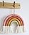 EBINGMIMA Rainbow Wall Hanging, Macrame Woven Rainbow, Rainbow Wall Decor, Baby Room Decor, Nursery Gift (Dusty Pink)
